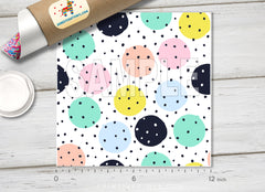 Pastel Confetti Polka Dot Patterned Adhesive Vinyl 1319 - Donkey Craft Vinyl