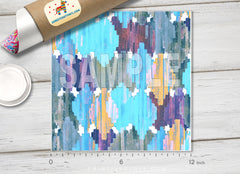 Watercolor Ethnic Ikat Pattern Adhesive Vinyl 665
