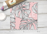Pink Monstera Leaf Adhesive Vinyl 1355 - Donkey Craft Vinyl