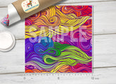 Rainbow Waves And Clouds Pattern Adhesive Vinyl 609