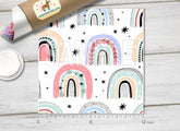 Pastel Boho Rainbow Patterned HTV 1449 - Donkey Craft Vinyl