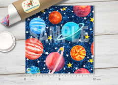 Watercolor Outer Space Planet HTV 1534