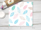 Soft Pastel Botanical Leaf Adhesive Vinyl 1462 - Donkey Craft Vinyl