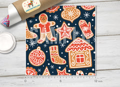 Christmas Patterned Adhesive Vinyl X066 - Donkey Craft Vinyl