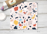 Modern Pastel Terrazzo Adhesive Vinyl 1357 - Donkey Craft Vinyl