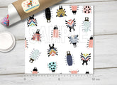Colorful Bugs and Beetles Adhesive Vinyl 1437 - Donkey Craft Vinyl