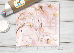 Pastel Pink and Purple Gold Flake Marble HTV 1289