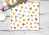 Pastel Floral Adhesive Vinyl 1460 - Donkey Craft Vinyl