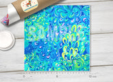 Lilly Inspired Lagoon Pattern Adhesive Vinyl L032