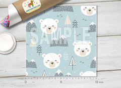 Polar Bear & Mountain Adhesive Vinyl 1579