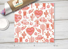 Pink Cowgirl Howdy Pattern HTV 1585