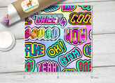90s Retro Graffiti Pop Art Patterned HTV 1478 - Donkey Craft Vinyl