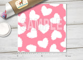 Pink Fur Heart Adhesive Vinyl 1257