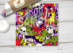 Zombie Patterned Adhesive Vinyl H056