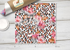 Floral Leopard Adhesive Vinyl 1176