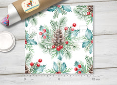 Christmas Patterned Adhesive Vinyl X012 - Donkey Craft Vinyl