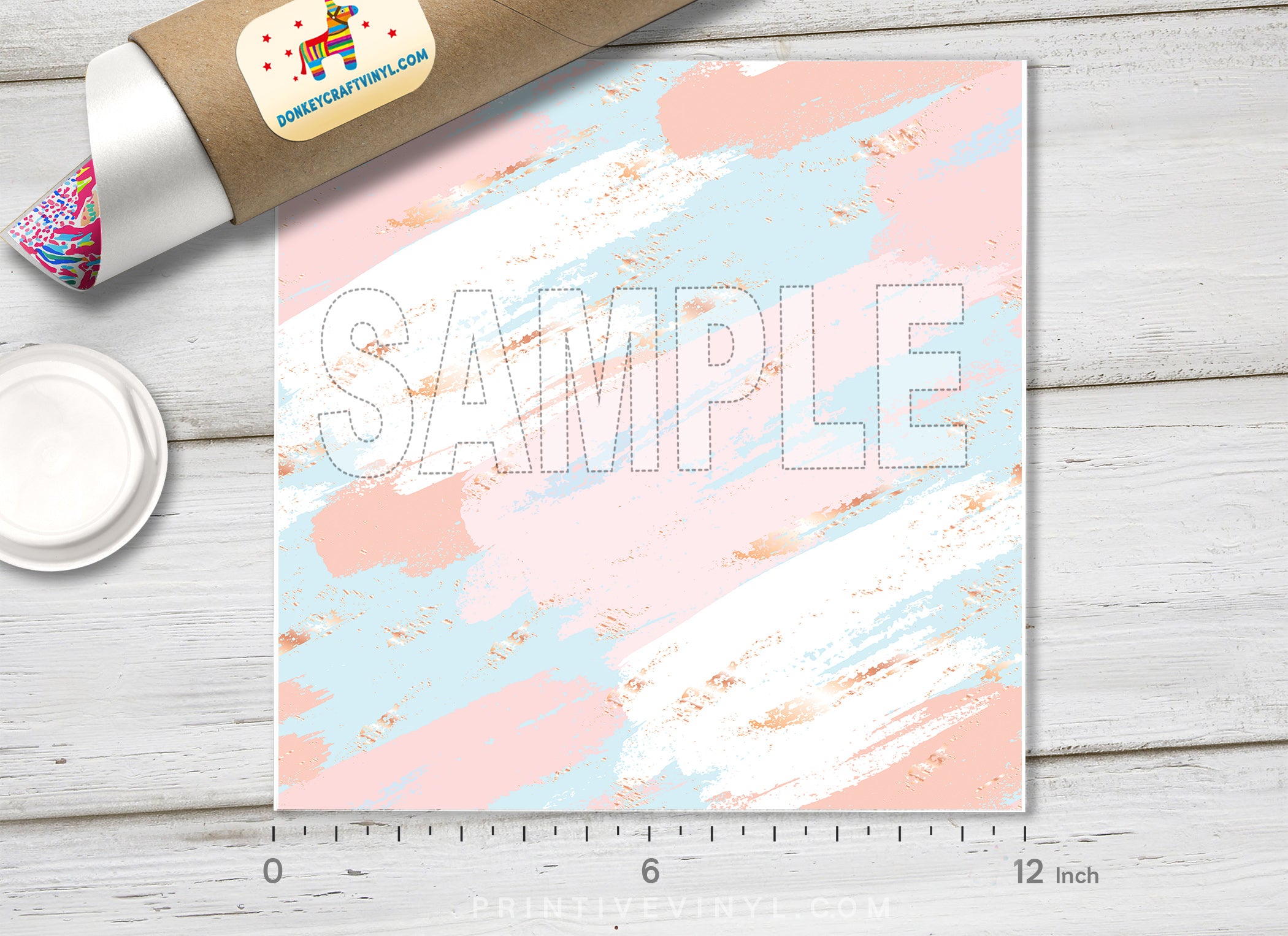 Pastel Brushstroke Adhesive Vinyl 1375 - Donkey Craft Vinyl