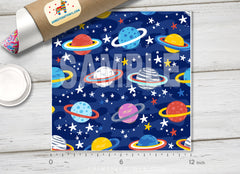 Cute Outer Space Planets Patterned HTV 1455 - Donkey Craft Vinyl