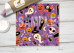 Pumpkin Patterned Adhesive Vinyl H050