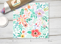 Pastel Spring Floral Adhesive Vinyl 1505