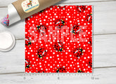 Red Ladybug Polka Dot Pattern Adhesive Vinyl Adhesive Vinyl 1335 - Donkey Craft Vinyl