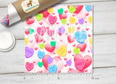 Sweet Conversation Hearts Pattern HTV 1588 - Donkey Craft Vinyl