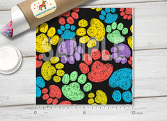Paw Prints Patterned Adhesive Vinyl 843