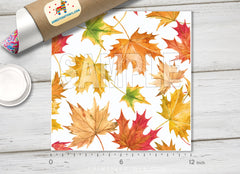 Fall Maple Leaves Pattern Adhesive Vinyl 1555