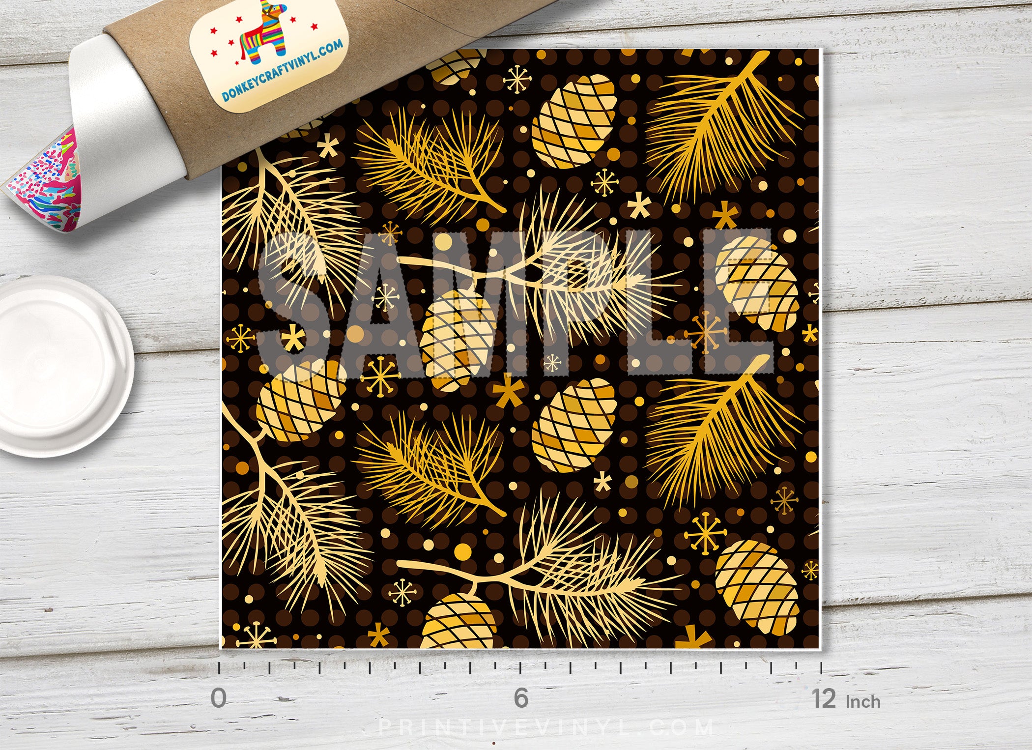 Copy of Christmas Patterned Adhesive Vinyl X024 - Donkey Craft Vinyl