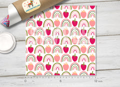 Strawberry and Floral Pattern HTV 1570