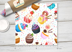 Cupcake Dessert Adhesive Vinyl 1076