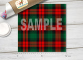 Red and Green Tartan Plaid Adhesive Vinyl 1426 - Donkey Craft Vinyl