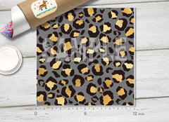 Grey and Gold Metallic Leopard Adhesive Vinyl 1411 - Donkey Craft Vinyl