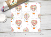 Floral Watercolor Hot Air Balloon HTV 1480 - Donkey Craft Vinyl