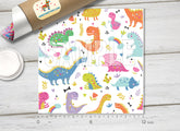 Cute Colorful Dinosaur Adhesive Vinyl 1541