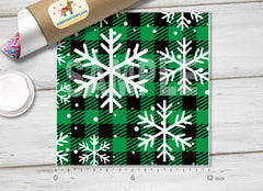 Christmas Patterned Adhesive Vinyl X063 - Donkey Craft Vinyl