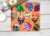 Psychedelic Skull Adhesive Vinyl 1322 - Donkey Craft Vinyl