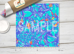 Lilly Inspired MaiTai Floral Pattern Adhesive Vinyl L012