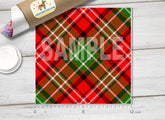 Christmas Plaid Patterned HTV X018