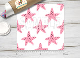 Pink Starfish Pattern Adhesive Vinyl 1554