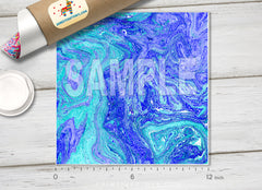 Teal Marble Adhesive Vinyl 1067