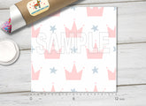 Pink Princess Crown & Star Adhesive Vinyl 1408 - Donkey Craft Vinyl