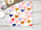 Retro Abstract Floral Distressed Adhesive Vinyl 1469 - Donkey Craft Vinyl