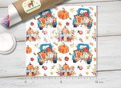 Pumpkin Truck Patterned HTV H055