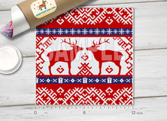 Christmas Patterned Adhesive Vinyl X111 - Donkey Craft Vinyl