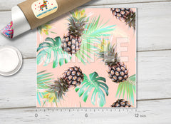 Tropical Pineapple and Monstera Pattern HTV 1518