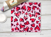 Leopard Print Heart Adhesive Vinyl 1441 - Donkey Craft Vinyl