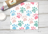 Pastel Paw Prints HTV 1590 - Donkey Craft Vinyl