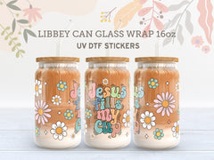 Jesus Fills My Cup UV DTF Wrap for 16oz Libbey Glass UV0108