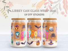 Spooky Season UV DTF Wrap | 16oz Libbey Glass UV150